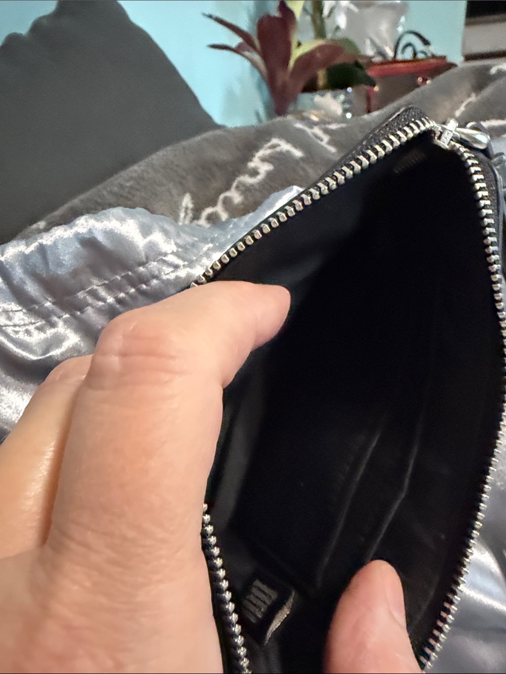 Coach Black Signature Wristlet Clutch with Leather Trim - Picture 5 of 5